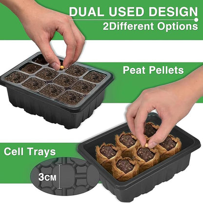 YAUNGEL Seed Starter Tray with Grow Light, 4 Pack Seed Starter Kit with Timing - Image 5