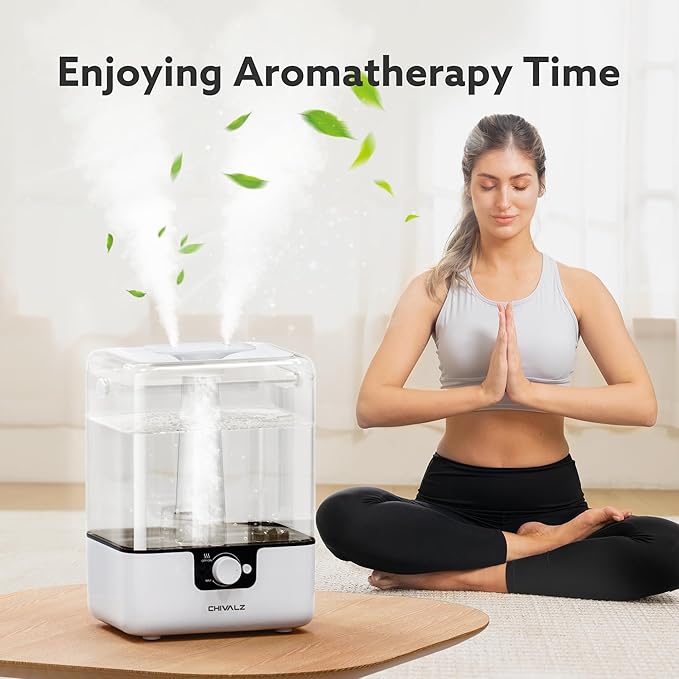 CHIVALZ Humidifiers for Bedroom Large Room Home, 6L Cool Mist Humidifier for - Image 4