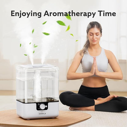 CHIVALZ Humidifiers for Bedroom Large Room Home, 6L Cool Mist Humidifier for - Image 4