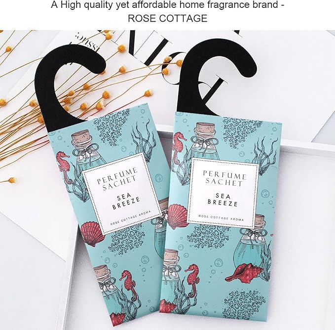 ROSE COTTAGE Large 12 Packs Sea Breeze Hanging Closet Deodorizer Air Freshener - Image 8