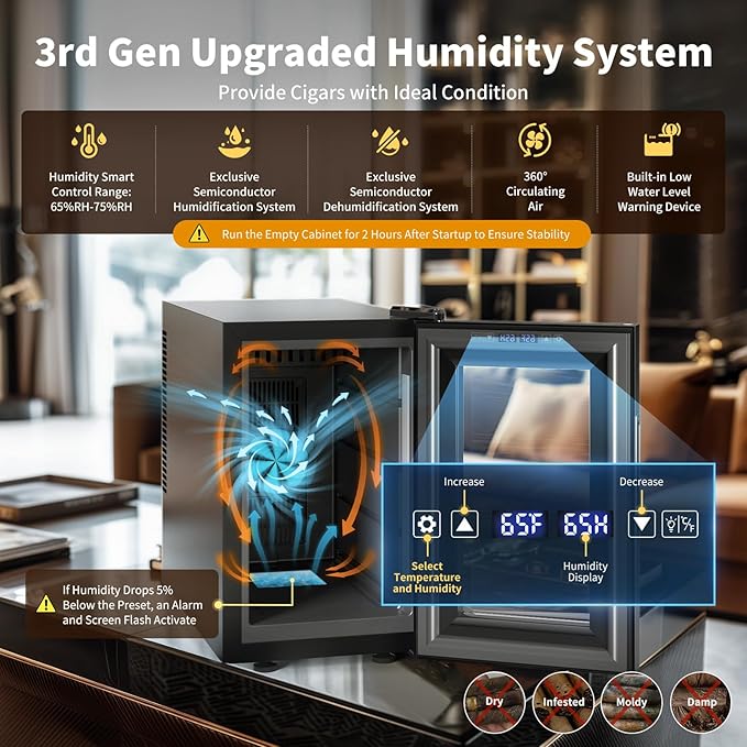 NEEDONE Electric Cigar Humidor 16L Pro 1S, Cooling Quiet Smart Control - Image 2