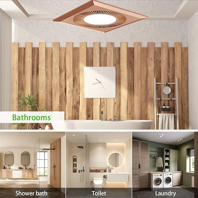 Bathroom Exhaust Fan with LED Light Vent Fans - Image 5