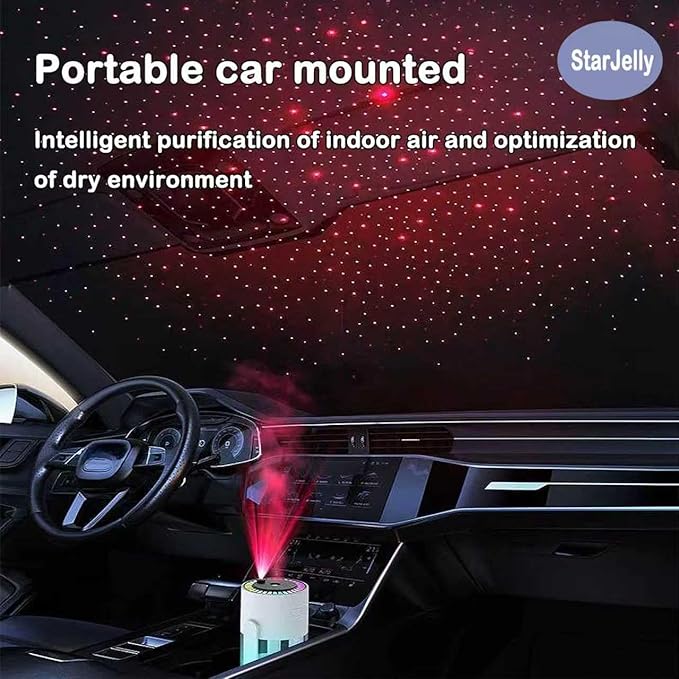 Portable Starry Sky Projection Humidifier, USB Mini Humidifier, 360° Rotating - Image 6