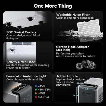 4500 Sq.Ft Energy Star Most Efficient 2025 Dehumidifier, AEOCKY Max 80 Pint/Day - Image 7