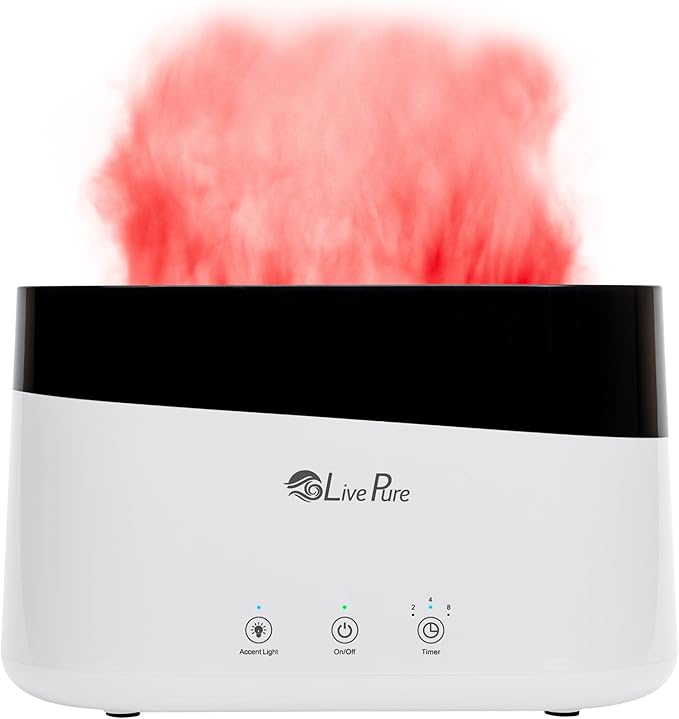 LivePure LP300HUM Aqua Flame Cool Mist Humidifier – Small Ultrasonic Plant - Image 9