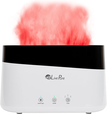 LivePure LP300HUM Aqua Flame Cool Mist Humidifier – Small Ultrasonic Plant - Image 9