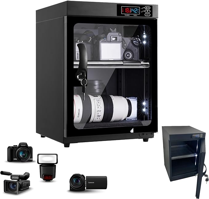Modern 30L Camera Storage Box, Electronic Dry Cabinet, Digital Control by Unknown