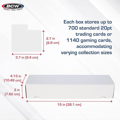 BCW 800ct Trading Card Storage Box & Horizontal Card Dividers – 6 Boxes & 30 - Image 3