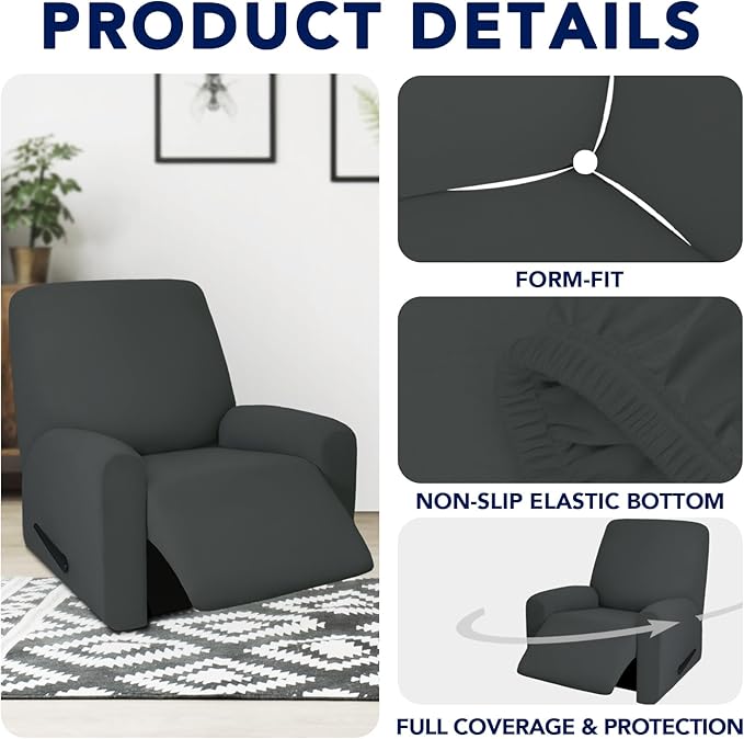PureFit 100% Dual Waterproof Recliner Cover, Waterproof Couch Cover - Image 4