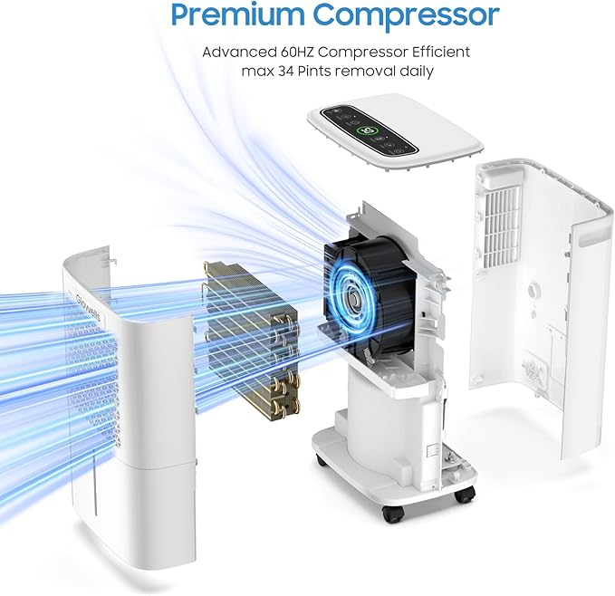 2500 Sq.Ft Dehumidifiers for Home Basement - Image 2