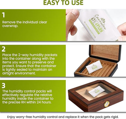 49% RH, 67g Cannadew Humidity Packs Two-Way Humidity Control Pack – Moisture - Image 7
