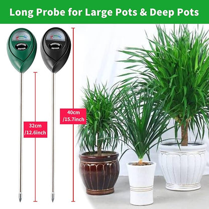 Extended Long Probe Soil Moisture Meter, 2 Pack Plant Water Meter Soil Meter - Image 2