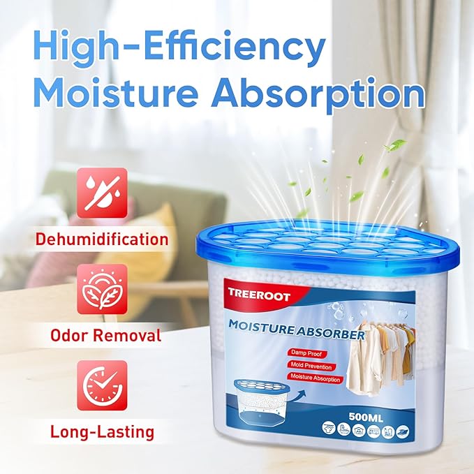 8 Pack Moisture Absorbers, 16 OZ Humidity Absorber Bucket, Moisture Absorbers - Image 3