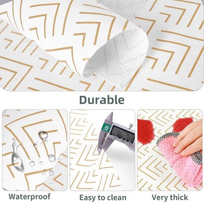 Shelf Liner for Kitchen Cabinets Non Adhesive Drawer Liner Gold Arrow Non-Slip - Image 5