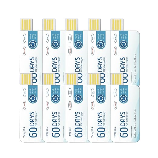 Tzone Temperature Data Logger USB Single Use Temp Recorder 10 Packs by Tzone