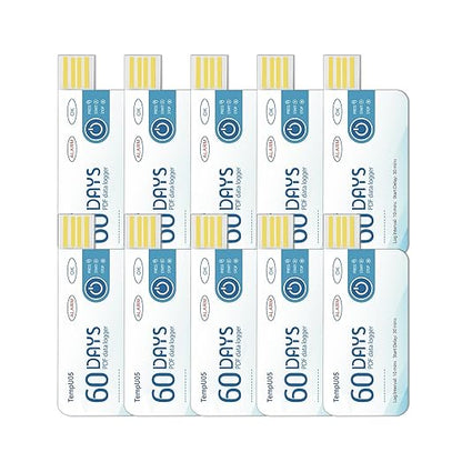 Tzone Temperature Data Logger USB Single Use Temp Recorder 10 Packs by Tzone