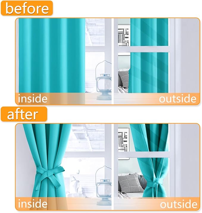 Hiasan RV Blackout Curtains for Bedroom, 52 x 30 Inches Long - Image 4