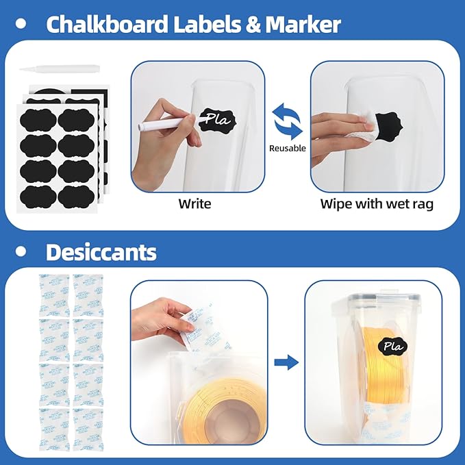 Filament Storage Box Kit- 4 Pack Filament Container - Image 2