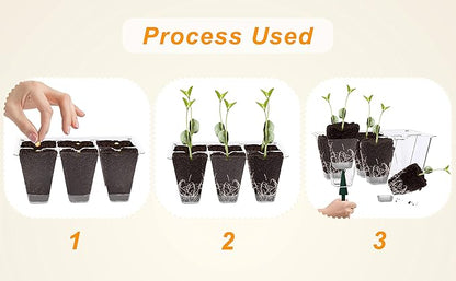 Gardzen 10 Pack Push-Up Seed Starting Tray, Pop Up Plant Germination Trays - Image 7