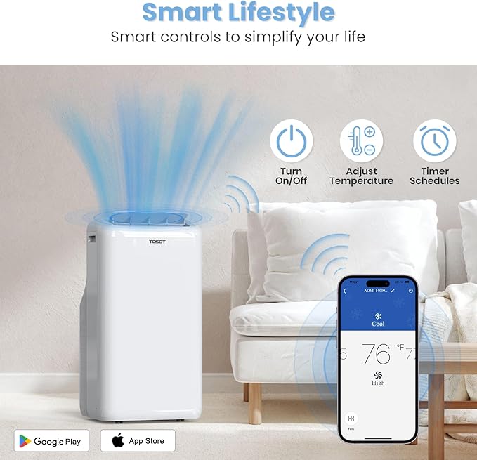 TOSOT 14, 000BTU Smart WiFi Portable Air Conditioner - Image 4