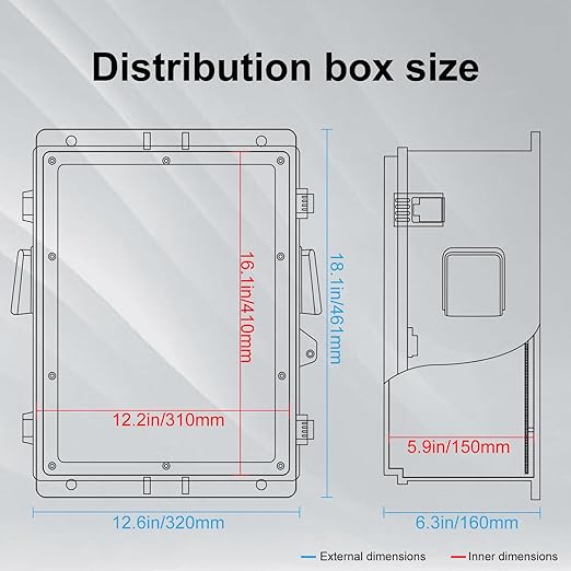 Outdoor Electrical Box with Thermostat and Fan, ABS Water Resistant Enclosure - Image 7