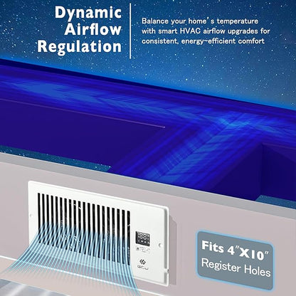 GCJ Register Booster Fan, Fits Wall and Floor 4” x 10” Register Holes, Vent Fan - Image 4