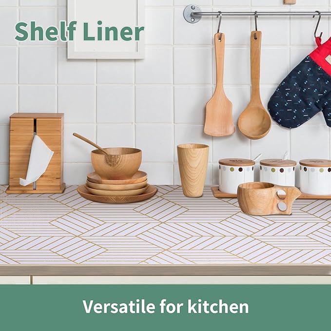 Shelf Liners for Kitchen Cabinets 23.6 in x 20 FT, Non Adhesive Cabinet Liner - Image 3
