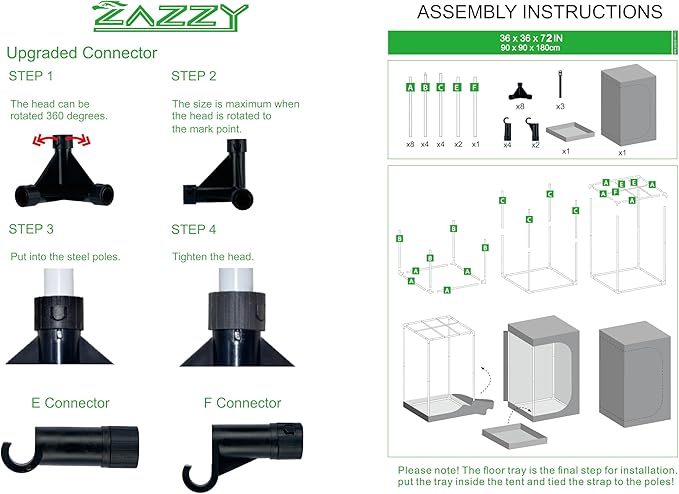 zazzy Grow Tent 3x3 FT - Image 8