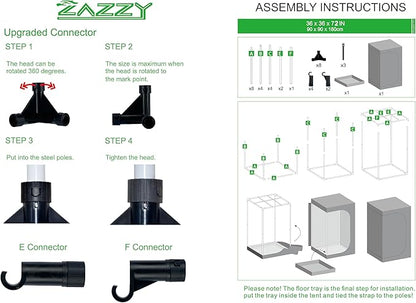 zazzy Grow Tent 3x3 FT - Image 8