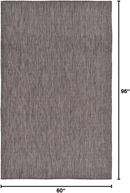Unique Loom Collection Casual Transitional Solid Heathered Indoor/Outdoor - Image 2