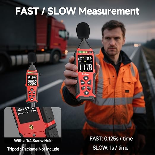 Power Supply Available Decibel Meter, Gedaye Sound Level Meter, A/C Weighted - Image 6