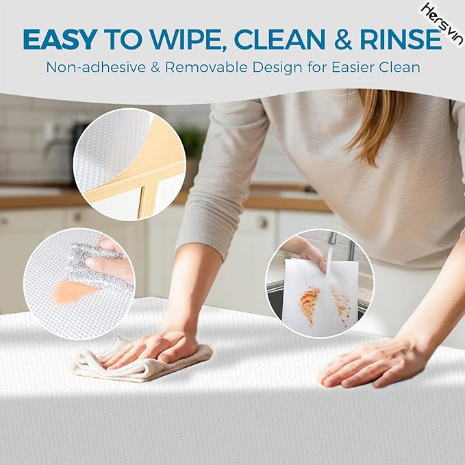 Hersvin Shelf Liners, 24 in x 20 ft Kitchen Drawer Mats, Non-Adhesive EVA - Image 6
