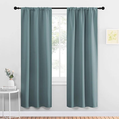 NICETOWN Greyish Blue Blackout Curtains Panels by NICETOWN