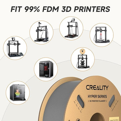 Creality Hyper PLA Filament 1.75mm Grey & Grey 2KG, 30-600mm/s Rapid High Speed - Image 5