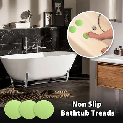 24 PCS Bathtub Non Slip Stickers Green Adhesive Decals Round Shape Anti Slip - Image 4