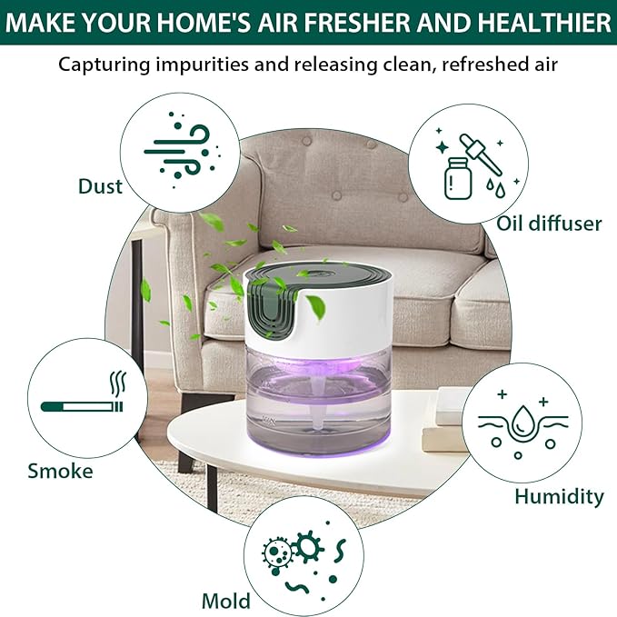 Water Air Purifiers for Home, Quiet Variable Speed Water Based Air Purifier - Image 6