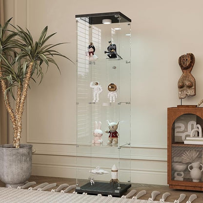 Yoluckea 4-Tier Glass Display Cabinet - Image 6