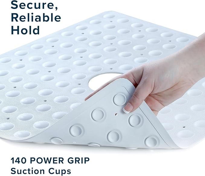 SlipX Solutions Square Natural Rubber Shower Stall Mat, 21” x 21”, Non Slip - Image 6