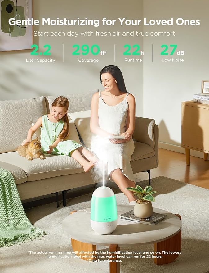 GoveeLife Humidifiers for Bedroom, Smart Cool Mist Air Humidifier for Baby - Image 2