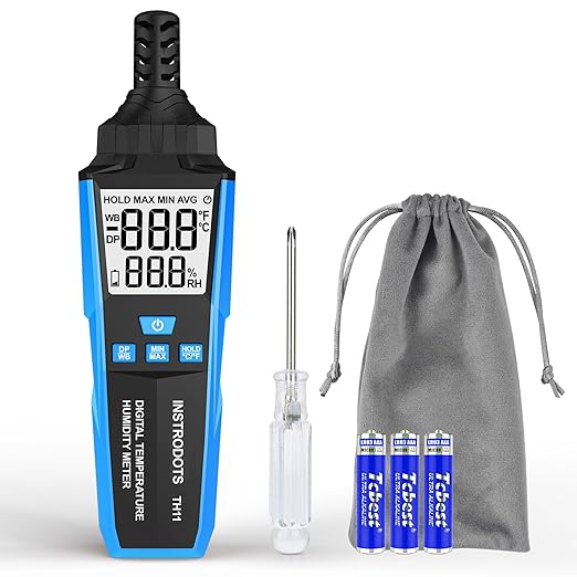 Temperature Humidity Meter, High Precision Digital Hygrometer by Instrodots