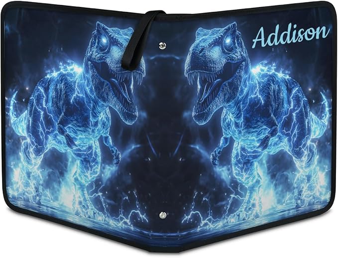 Custom Dinosaur Card Binder, 9-Pocket Trading Card Binder, Personalized Card - Image 2