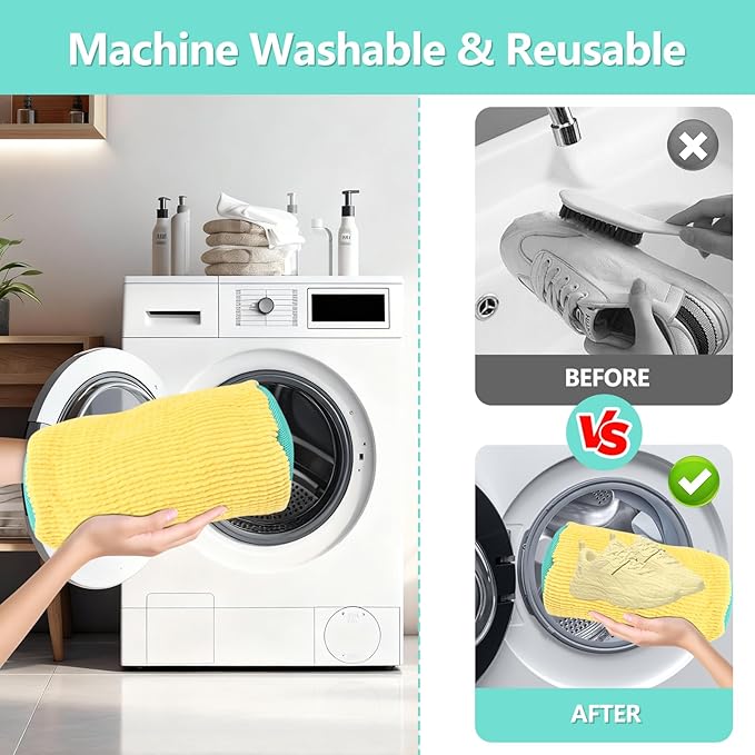 Shoe Washing Machine Bags 2Pcs, Shoe Cleaning Bag, 5-Size Laundry Bags- - Image 6