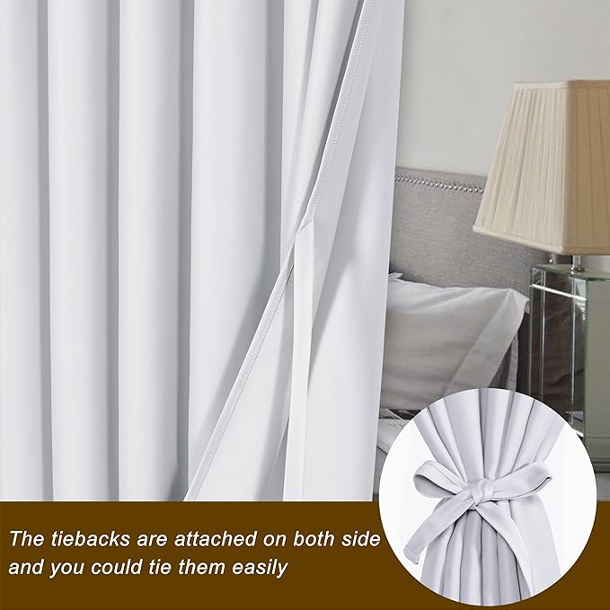 Hiasan Patio Sliding Door Blackout Curtains-10ft Wide x 8ft Tall, Grommet - Image 3