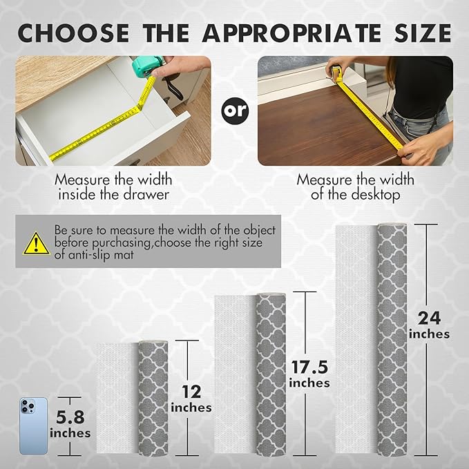 Viseeko Shelf and Drawer Liner for Kitchen Cabinet, Non-Adhesive Cabinet Liners - Image 6