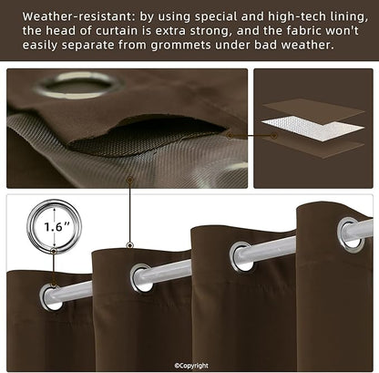 Waterproof Outdoor Curtain W52 x L84 - Image 3