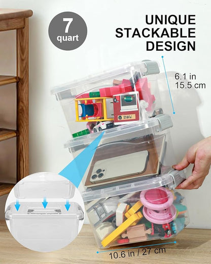 Plastic Storage Bins 7 Quart-Storage Organizer Bins - Image 4