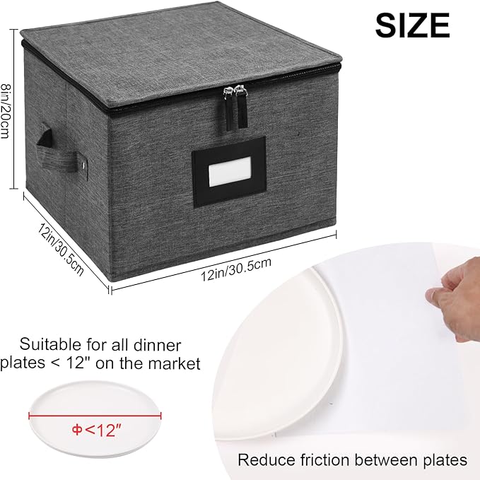 Mayniu China Storage Containers Hard Shell, Stackable Dinnerware Storage - Image 5