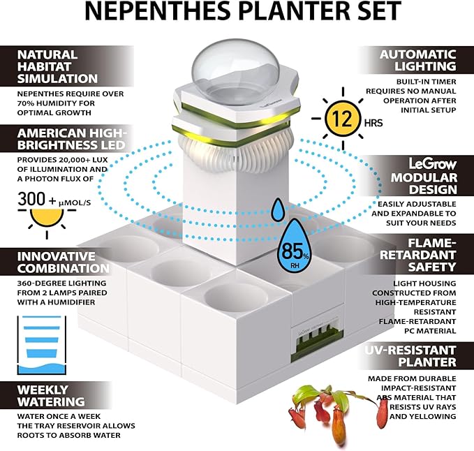 LeGrow Nepenthes Terrarium System – Pitcher Plant Planter - Image 2