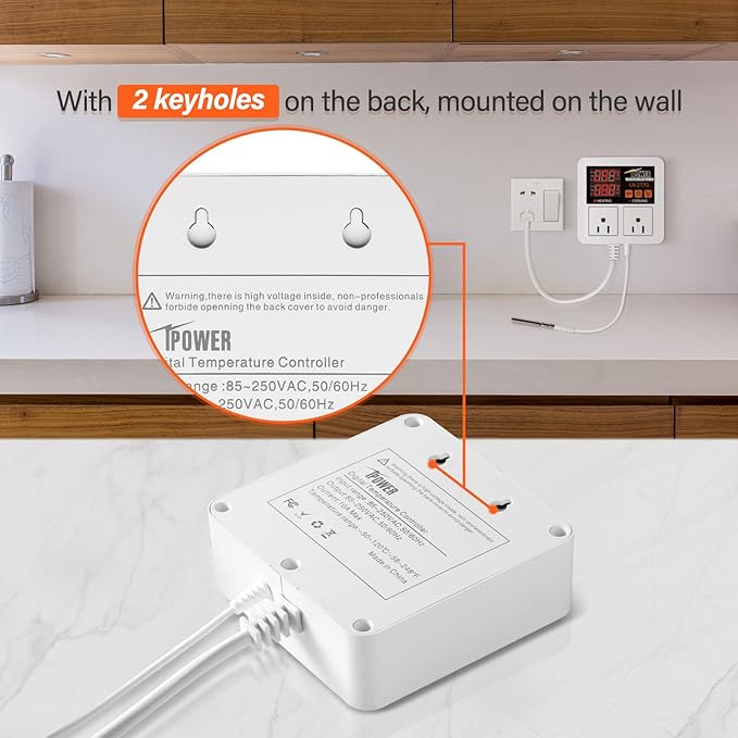 iPower Professional Digital Heating and Cooling Thermostat Controller - Image 5