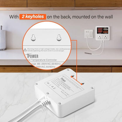 iPower Professional Digital Heating and Cooling Thermostat Controller - Image 5